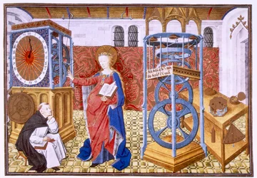 Visdom Sapience lærer forfatteren forskriftene om måtehold, c1455.