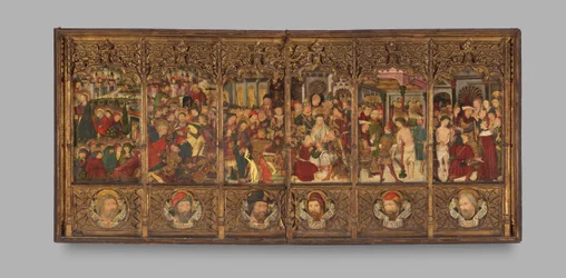 Altertavle-retablo med Scener fra lidenskapen, andre halvdel av 1400-tallet.