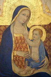 Jomfruen som ammer barnet 1409, detalj (maleri)