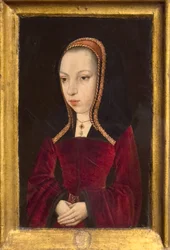 Portrett av den unge Margaret av Østerrike, cirka 1496 (olje på tre)
