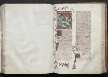 The Gotha Missal: Fol. 102v, tekst, ca. 1375.