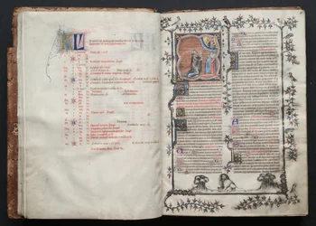 The Gotha Missal: Fol. 10v, tekst , ca. 1375.