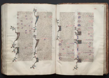 The Gotha Missal: Fol. 130r, tekst, ca. 1375.