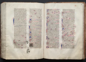 The Gotha Missal: Fol. 136v, tekst, ca. 1375.