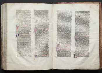 The Gotha Missal: Fol. 154r, tekst, ca. 1375.