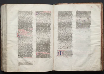The Gotha Missal: Fol. 156v, tekst, ca. 1375.