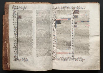 The Gotha Missal: Fol. 1v, tekst , c. 1375.