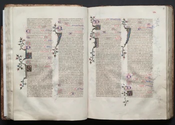 The Gotha Missal: Fol. 36v, tekst, ca. 1375.