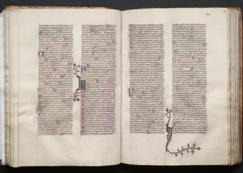 The Gotha Missal: Fol. 53v, tekst, ca. 1375.