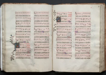The Gotha Missal: Fol. 59r, tekst, ca. 1375.