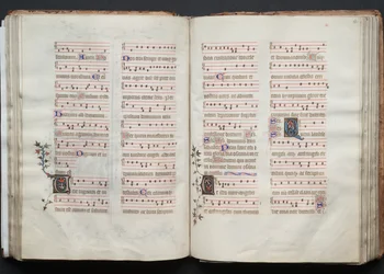 The Gotha Missal: Fol. 62r, tekst, ca. 1375.