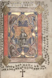 The Gotha Missal: Fol. 64r, Kristus i Majestet, ca. 1375.