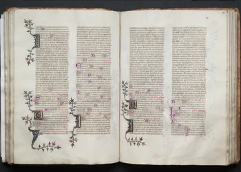 The Gotha Missal: Fol. 71r, tekst, ca. 1375.