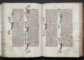 The Gotha Missal: Fol. 81v, tekst, ca. 1375.