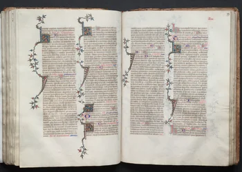 The Gotha Missal: Fol. 99r, tekst, ca. 1375.