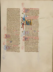 Initial L: Jomfru Maria i bønn