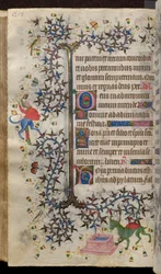 Karl den adeliges, konge av Navarra (1361–1425) timer: fol. 129v, tekst