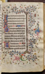 Karl den adeliges, konge av Navarra (1361–1425) timer: fol. 73r, tekst