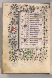 Timer for Karl den adelige, konge av Navarra 1361-1425: fol. 10v, oktober, ca. 1405.