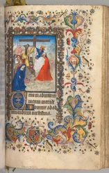 Timer for Karl den adelige, konge av Navarra 1361-1425: fol. 192r, Nedstigning fra korset, ca. 1405.