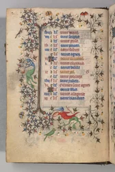 Timer for Karl den adelige, konge av Navarra 1361-1425: fol. 1v, januar, ca. 1405.