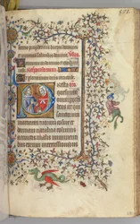 Timer for Karl den adelige, konge av Navarra 1361-1425, fol. 281r, SS. Cosmas og Damien, ca. 1405.