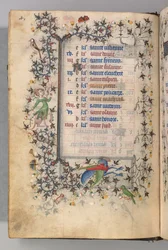 Timer for Karl den adelige, konge av Navarra 1361-1425: fol. 2v, februar, ca. 1405.