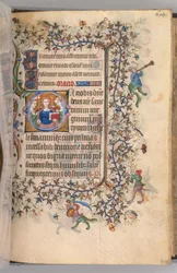 Timer for Karl den adelige, konge av Navarra 1361-1425, fol. 303r, The Virgin Martyrs, ca. 1405.