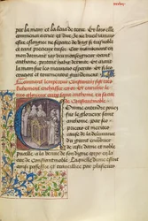 Initial C: Keiseren av Konstantinopel som helliggjør den hellige Antonius#39; legeme