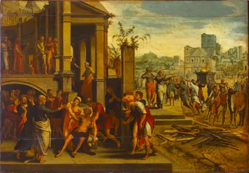 De hellige Paulus og Barnabas i Lystra, første halvdel av 1500-tallet.