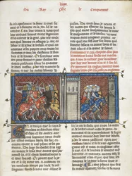 Royal 16 G. VI f.385 Et slag med John, konge av England, og Louis VIII på marsj, fra 