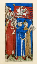 Cocharelli, Treatise on the Vices and Virtues, Add MS 27695, f.10r, c.1330-40 (pigment on pergament)