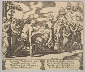 Plate 5: Psyche bar på et kull til et fjell, fra 