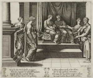 The Two Sisters of Psyche er gift med konger; ...Psyche presenteres for en konge