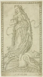Clio, plate nitten fra Apollo and the Muses