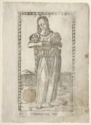 Terpsichore-dans og sang fra Tarocchi-serien D..., før 1467.