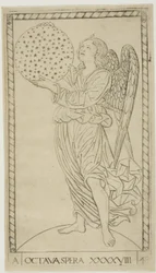 Engelen og den åttende sfæren, plate 48 fra Planets and Spheres