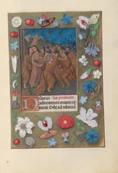 Dronning Isabella den katolskes tidebok, dronning av Spania: fol. 61r, Judaskysset