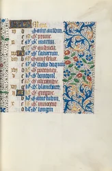 Timebok Bruk av Rouen: fol. 3r, c. 1470.