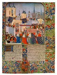 Dronning Isabellas inntog i Paris, ca 1385 1400-tallet.