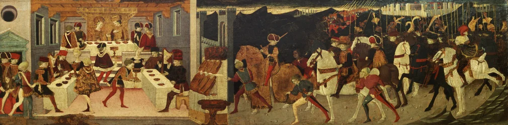 Historien om Alatiel, på hesteryggen og på en bankett (panel)
