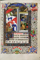 Legg til 18192 f.52 Nativity, fra en timebok, Paris, ca. 1435