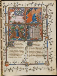Miniatyr fra et manuskript av Roman de la Rose av Guillaume de Lorris og Jean de Meun, 1353