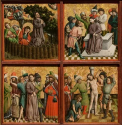Altertavle med The Passion of Christ, ca. 1440-tallet.