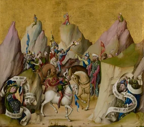 Møtet mellom de tre konger, med David og Jesaja (recto); Jomfru Marias himmelfart (verso)