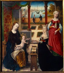 Jomfru og den hellige Maria Magdalena Maleri av Mesteren for utsikten over Sainte-Gudule (1400-tallet) (ec.flam.) 1475 Liege museum for fine kunster