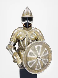 Halvrustning og mål for tjeneste til fots, ca.1600