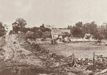 General Meades hovedkvarter under slaget ved Gettysburg
