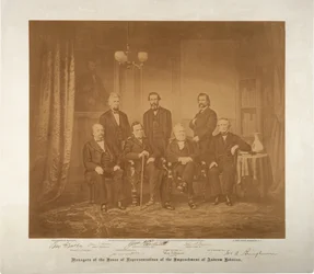 Ledere av Representantenes hus for riksrett, 1868 (sepia-bilde)