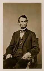 Portrett av Abraham Lincoln (1809-65) (bw-bilde)